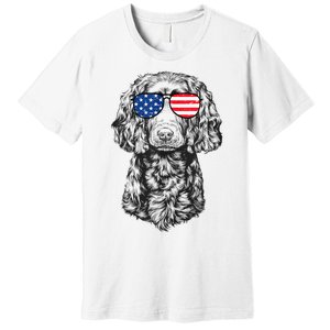 4th Of July Boykin Spaniel Dog Patriotic USA Sunglasses Premium T-Shirt