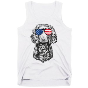 4th Of July Boykin Spaniel Dog Patriotic USA Sunglasses Tank Top