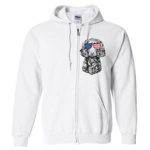 4th Of July Boykin Spaniel Dog Patriotic USA Sunglasses Full Zip Hoodie