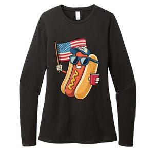 4th Of July Hotdog Funny Patriotic Usa Womens CVC Long Sleeve Shirt