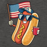 4th Of July Hotdog Funny Patriotic Usa Vector Backpack