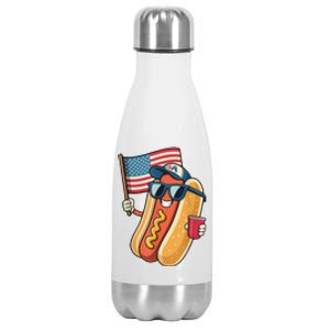 4th Of July Hotdog Funny Patriotic Usa Stainless Steel Insulated Water Bottle