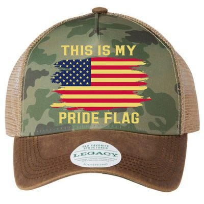 4th of July This Is My Pride Flag USA American Patriotic Legacy Tie Dye Trucker Hat