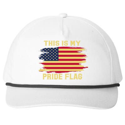 4th of July This Is My Pride Flag USA American Patriotic Snapback Five-Panel Rope Hat