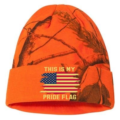 4th of July This Is My Pride Flag USA American Patriotic Kati Licensed 12" Camo Beanie