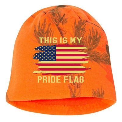 4th of July This Is My Pride Flag USA American Patriotic Kati - Camo Knit Beanie