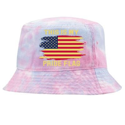 4th of July This Is My Pride Flag USA American Patriotic Tie-Dyed Bucket Hat