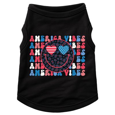 4th Of July America Vibes Happy Smile Patriotic Meaningful Gift Doggie Tank