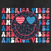 4th Of July America Vibes Happy Smile Patriotic Meaningful Gift Adult Drive Performance Visor