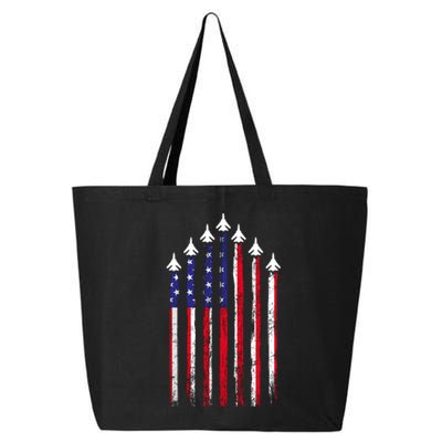 4th Of July Air Veteran Patriotic Fighter Jets 25L Jumbo Tote