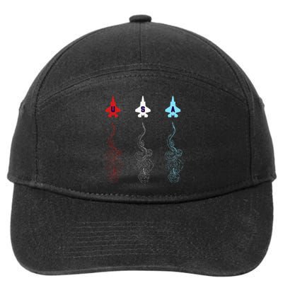 4th Of July 2024 2025 Fighter Jets Usa Artisan 7-Panel Snapback Hat