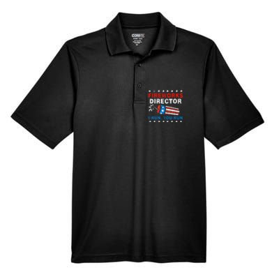 4th Of July Fireworks Director I Run You Run Men's Origin Performance Pique Polo