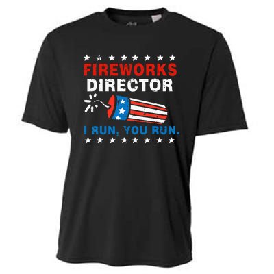 4th Of July Fireworks Director I Run You Run Cooling Performance Crew T-Shirt