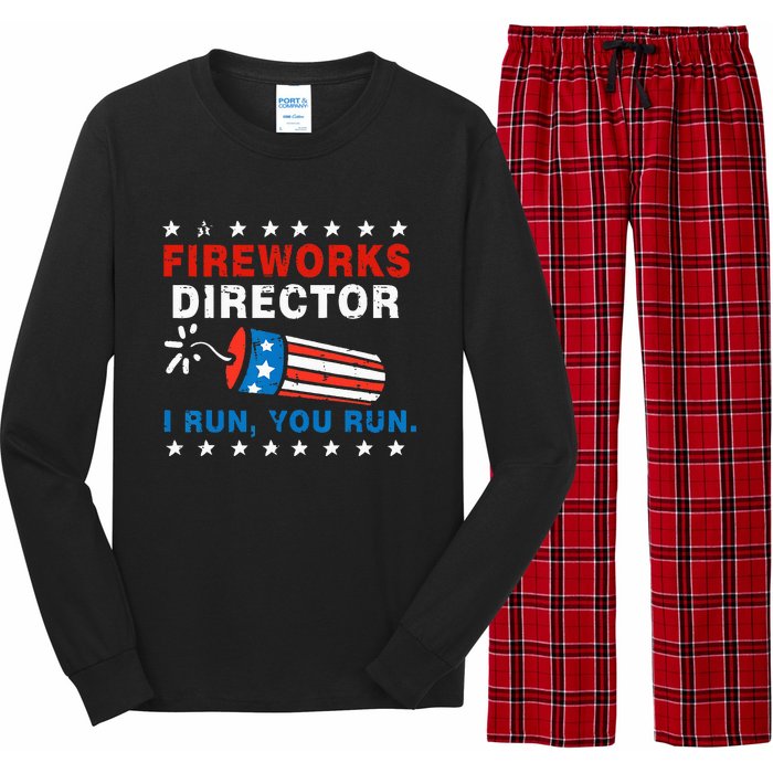 4th Of July Fireworks Director I Run You Run Long Sleeve Pajama Set