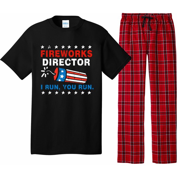 4th Of July Fireworks Director I Run You Run Pajama Set