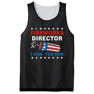 4th Of July Fireworks Director I Run You Run Mesh Reversible Basketball Jersey Tank