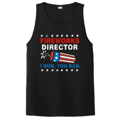 4th Of July Fireworks Director I Run You Run PosiCharge Competitor Tank