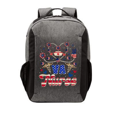 4th of July Va Nurse American Flag Sunflower Stethoscope Vector Backpack