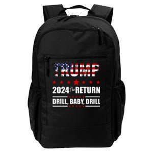 4th Of July Trump 2024 Drill Baby Drill Us Flag Republican Daily Commute Backpack