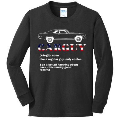 4th Of July Funny Car Guy Definition Gift Kids Long Sleeve Shirt