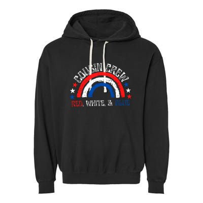 4th Of July Cousin Crew Red White And Blue Cousin Crew Gift Garment-Dyed Fleece Hoodie