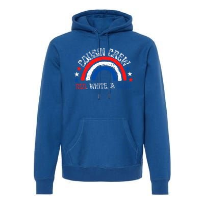 4th Of July Cousin Crew Red White And Blue Cousin Crew Gift Premium Hoodie