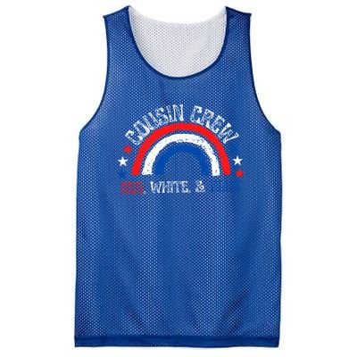 4th Of July Cousin Crew Red White And Blue Cousin Crew Gift Mesh Reversible Basketball Jersey Tank