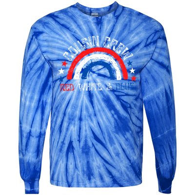 4th Of July Cousin Crew Red White And Blue Cousin Crew Gift Tie-Dye Long Sleeve Shirt