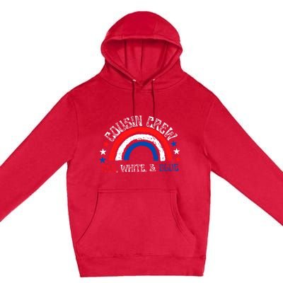 4th Of July Cousin Crew Red White And Blue Cousin Crew Gift Premium Pullover Hoodie