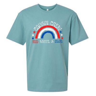 4th Of July Cousin Crew Red White And Blue Cousin Crew Gift Sueded Cloud Jersey T-Shirt