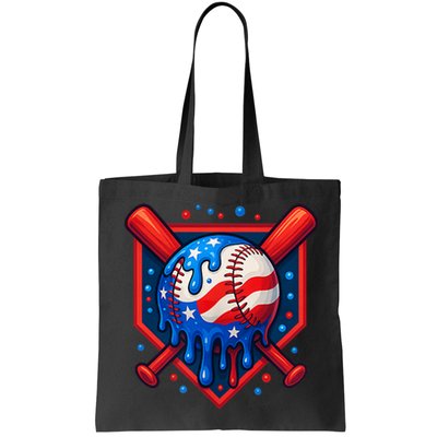 4th Of July Baseball  - USA Flag Ice Cream Drip  - Patriotic Summer Gift Bag