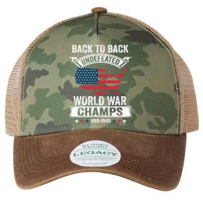 4th Of July Back To Back Undefeated World War Champs Legacy Tie Dye Trucker Hat