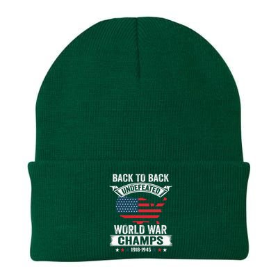 4th Of July Back To Back Undefeated World War Champs Knit Cap Winter Beanie