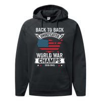 4th Of July Back To Back Undefeated World War Champs Performance Fleece Hoodie