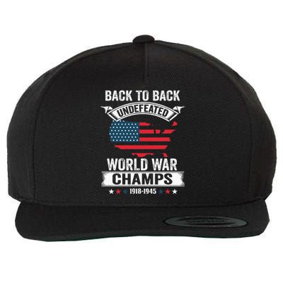 4th Of July Back To Back Undefeated World War Champs Wool Snapback Cap