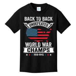 4th Of July Back To Back Undefeated World War Champs Kids T-Shirt