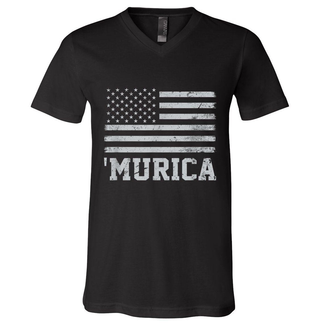 4th Of July Bald Flag Mullet Murica Usa Usa Merica V-Neck T-Shirt