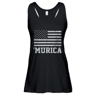 4th Of July Bald Flag Mullet Murica Usa Usa Merica Ladies Essential Flowy Tank