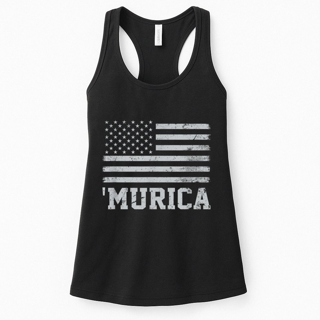 4th Of July Bald Flag Mullet Murica Usa Usa Merica Womens Tank Top
