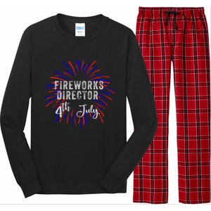 4th Of July Celebration Fireworks Director Gift Long Sleeve Pajama Set