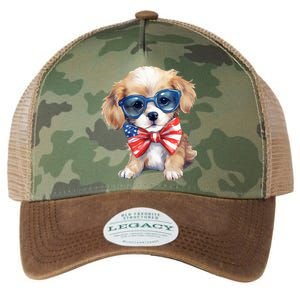 4th Of July Cute Dog Lover Legacy Tie Dye Trucker Hat