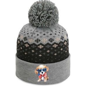 4th Of July Cute Dog Lover The Baniff Cuffed Pom Beanie