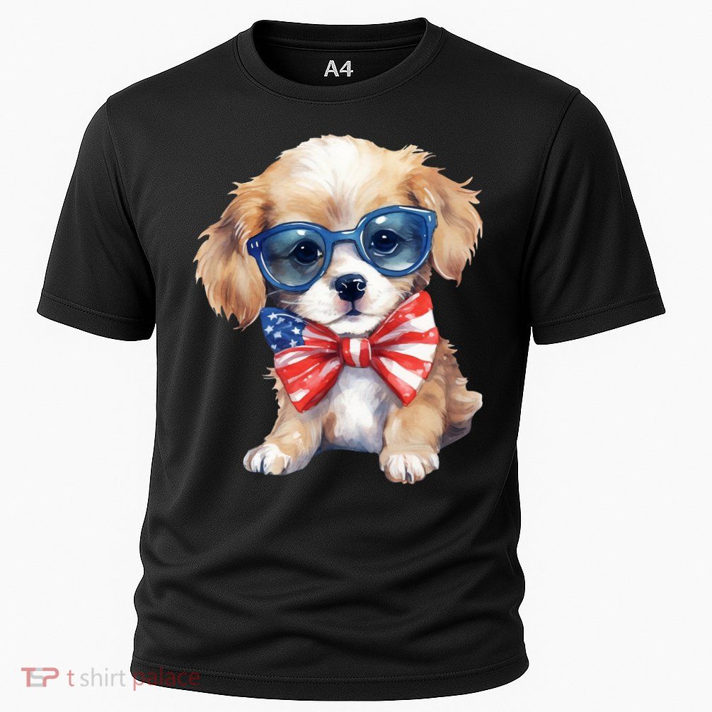 4th Of July Cute Dog Lover Cooling Performance Crew T-Shirt