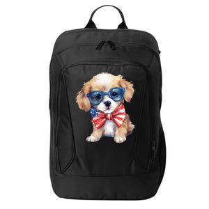 4th Of July Cute Dog Lover City Backpack