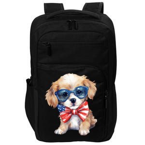 4th Of July Cute Dog Lover Impact Tech Backpack