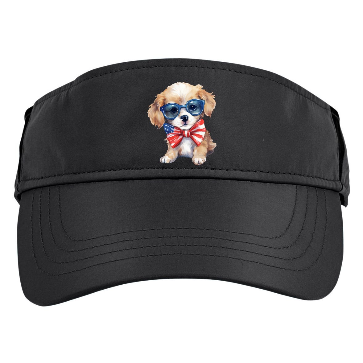 4th Of July Cute Dog Lover Adult Drive Performance Visor