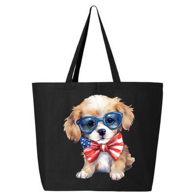 4th Of July Cute Dog Lover 25L Jumbo Tote