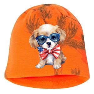 4th Of July Cute Dog Lover Kati - Camo Knit Beanie