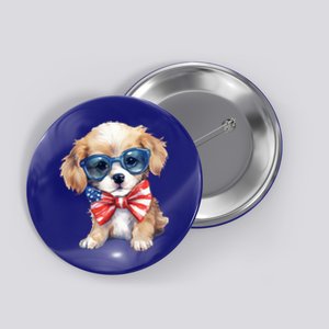 4th Of July Cute Dog Lover Button