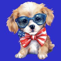 4th Of July Cute Dog Lover Baby Bodysuit
